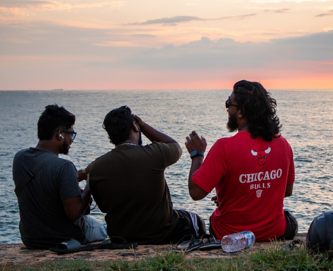 group of friends talking